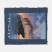 Titanische SceneWhite Stern-Linie Fleecedecke (Vorderseite (Horizontal))