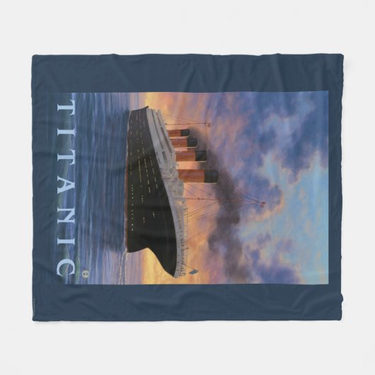 Titanische SceneWhite Stern-Linie Fleecedecke (Vorderseite (Horizontal))