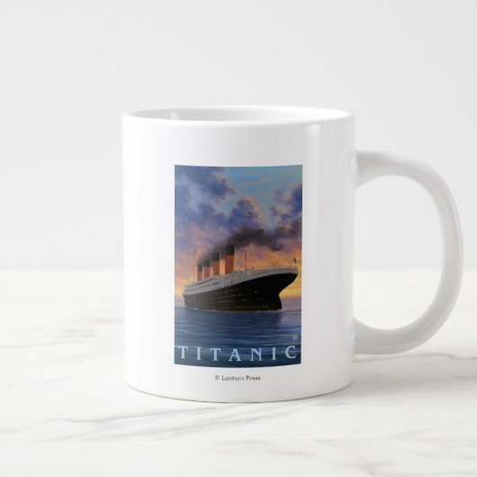 Titanische SceneWhite Stern-Linie Jumbo-Tasse (Rechts)