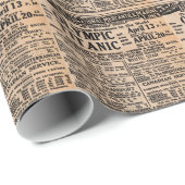 Titanische Zeitungs-Anzeige Geschenkpapier (Rolleneckpunkt)