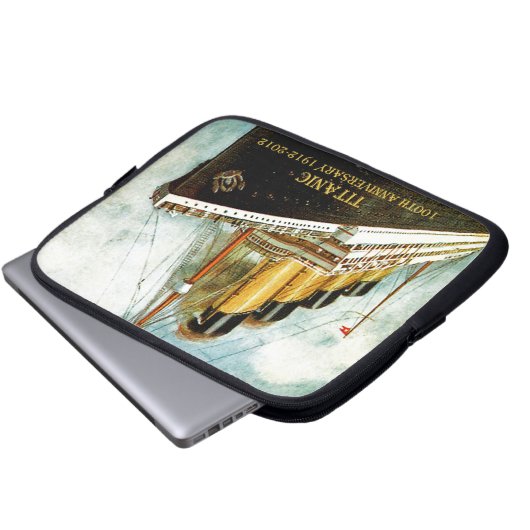 Titanischer 100. Jahrestag Effektivwerts Laptopschutzhülle (Vorne Knopf)