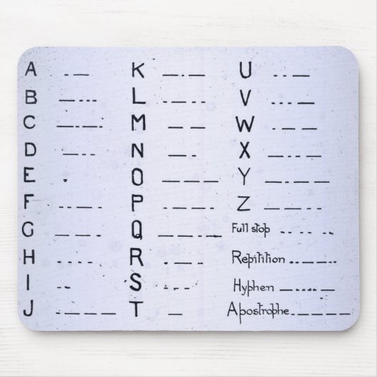 Titanisches Morsealphabet Vintages S.O.S. Mousepad (Vorne)
