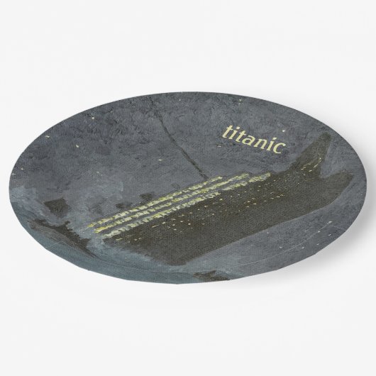 TITANISCHES Party Pappteller (Schrägansicht)