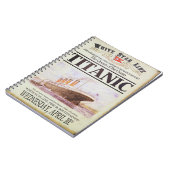 Titanisches Plakat Notizblock (Linke Seite)
