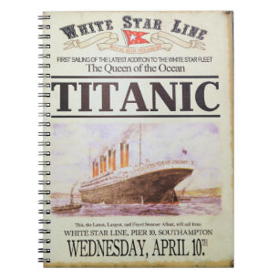 Titanisches Plakat Notizblock