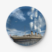 Titanisches Schiff - 3D übertragen Pappteller (Vorderseite)