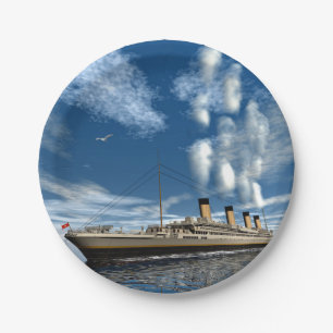 Titanisches Schiff - 3D übertragen Pappteller