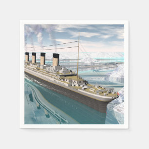 Titanisches Schiff - 3D übertragen Serviette