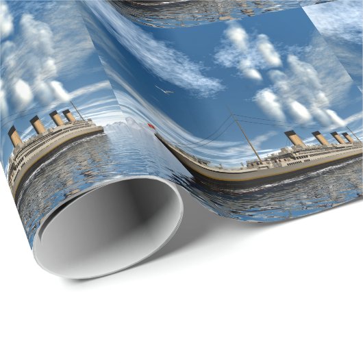Titanisches Schiff Geschenkpapier (Rolleneckpunkt)