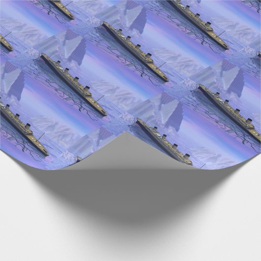 Titanisches sinkendes Boot - 3D übertragen Geschenkpapier (Ecke)