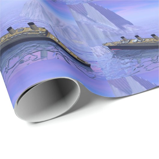 Titanisches sinkendes Boot - 3D übertragen Geschenkpapier (Rolleneckpunkt)