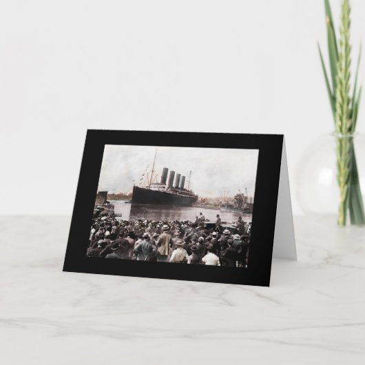 Titanisches verlassendes Southhampton Karte (Vorderseite)