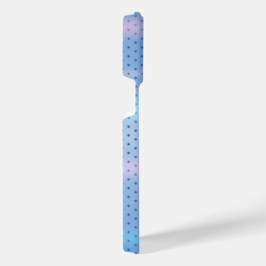 Titanium Blue Silver Edelstahl Print iPhone Hülle (Rechte Seite)