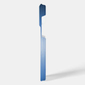 Titanium Blue Silver Edelstahl Print iPhone Hülle (Linke Seite)