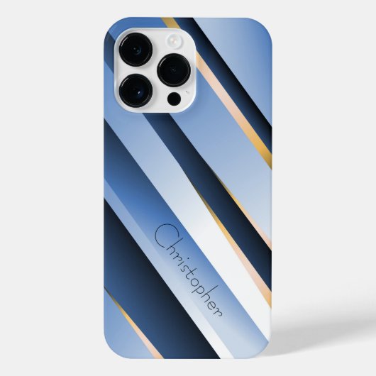 Titanium Blue Stainless Steel Print iPhone Hülle (Rückseite)