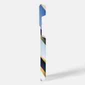 Titanium Blue Stainless Steel Print iPhone Hülle (Linke Seite)