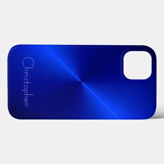 Titanium Bright blue Stainless Steel Print Case-Mate iPhone Hülle (Rückseite (Horizontal))
