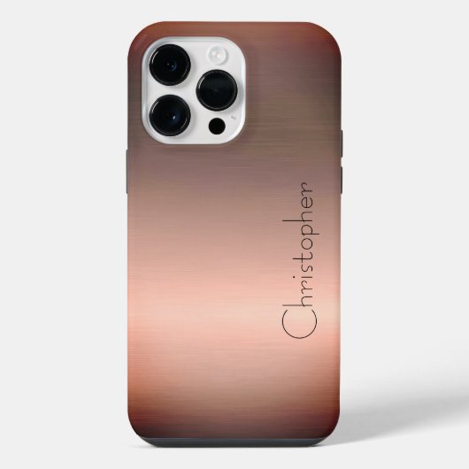 Titanium Bronze, rostfreier Stahl iPhone Hülle (Rückseite)