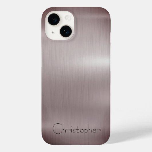 Titanium Brown Stainless Steel Print iPhone 15 Case-Mate iPhone Hülle (Rückseite)