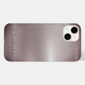 Titanium Brown Stainless Steel Print iPhone 15 Case-Mate iPhone Hülle (Rückseite (Horizontal))