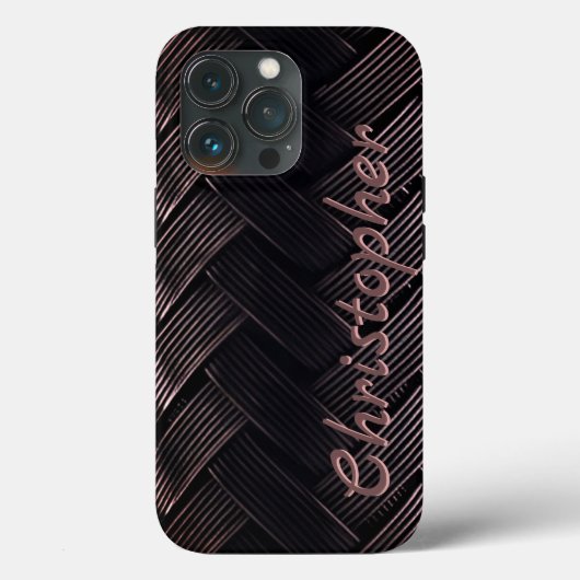 Titanium Cord Bronze Shiny Stainless Steel Metalic Case-Mate iPhone Hülle (Rückseite)