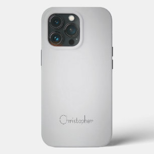 Titanium dunkel weißer Edelstahl Druck iPhone 13 Pro Hülle