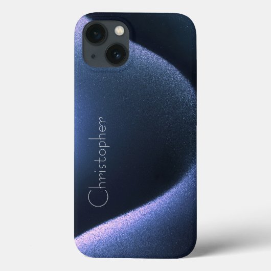 Titanium dunkelblau Stainless Steel Print iPhone 1 Case-Mate iPhone Hülle (Rückseite)