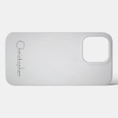 Titanium dunkelweiße Edelstahl-Druck Case-Mate iPhone Hülle (Rückseite (Horizontal))