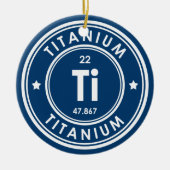 Titanium Element Blue Keramik Ornament (Vorne)