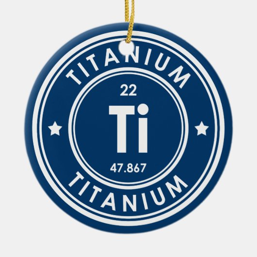 Titanium Element Blue Keramik Ornament (Vorne)