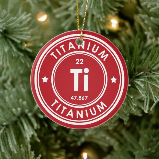 Titanium Element Red Keramik Ornament (Baum)