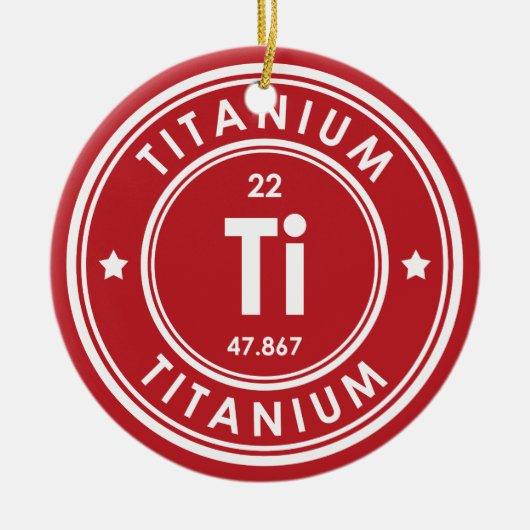 Titanium Element Red Keramik Ornament (Vorne)