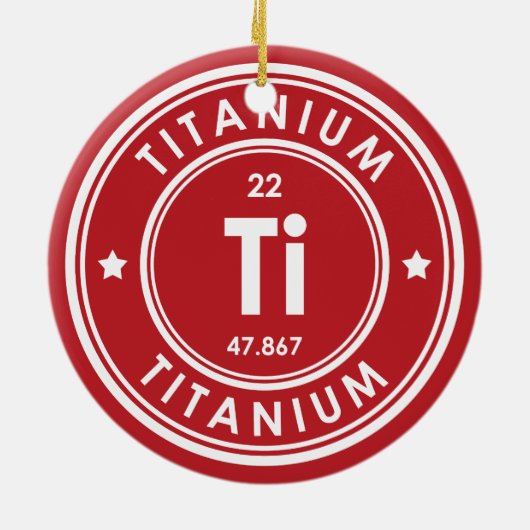 Titanium Element Red Keramik Ornament (Hinten)