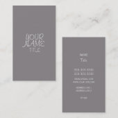 Titanium-Freehand einfach Visitenkarte (Vorne/Hinten)