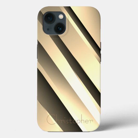 Titanium Gold Edelstahl-Druck Case-Mate iPhone Hülle (Rückseite)