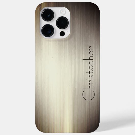 Titanium Gold Edelstahl-Druck Case-Mate iPhone Hülle (Rückseite)