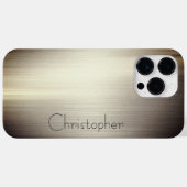 Titanium Gold Edelstahl-Druck Case-Mate iPhone Hülle (Rückseite (Horizontal))