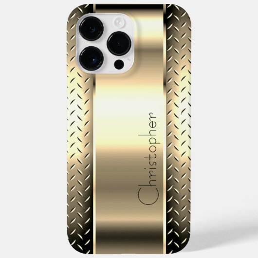 Titanium Gold Edelstahl-Druck Case-Mate iPhone Hülle (Rückseite)