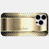 Titanium Gold Edelstahl-Druck Case-Mate iPhone Hülle (Rückseite (Horizontal))
