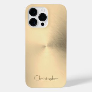 Titanium Gold Edelstahl-Druck iPhone 14 Pro Max Hülle