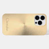 Titanium Gold Edelstahl-Druck iPhone Hülle (Rückseite (Horizontal))