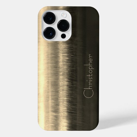 Titanium Gold Edelstahl-Druck iPhone Hülle (Rückseite)