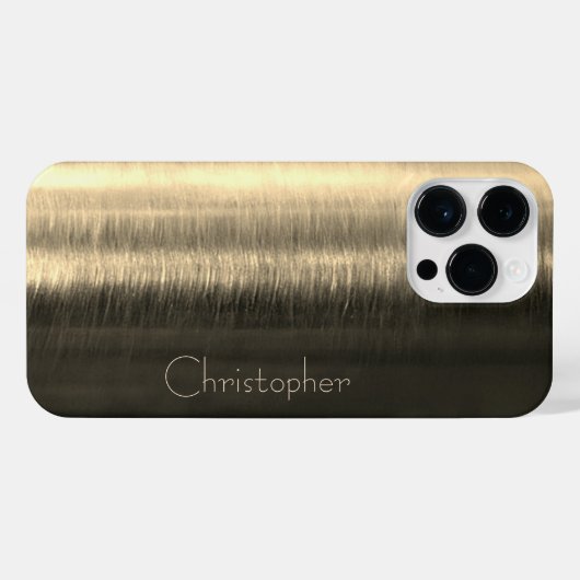 Titanium Gold Edelstahl-Druck iPhone Hülle (Rückseite (Horizontal))