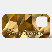 Titanium Gold Shiny Stainless Steel Metal Case-Mate iPhone Hülle (Rückseite (Horizontal))