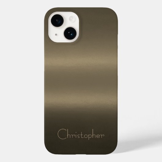 Titanium Gold Stainless Steel Print iPhone 15 Case-Mate iPhone Hülle (Rückseite)