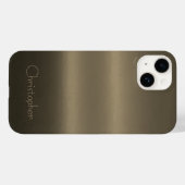 Titanium Gold Stainless Steel Print iPhone 15 Case-Mate iPhone Hülle (Rückseite (Horizontal))