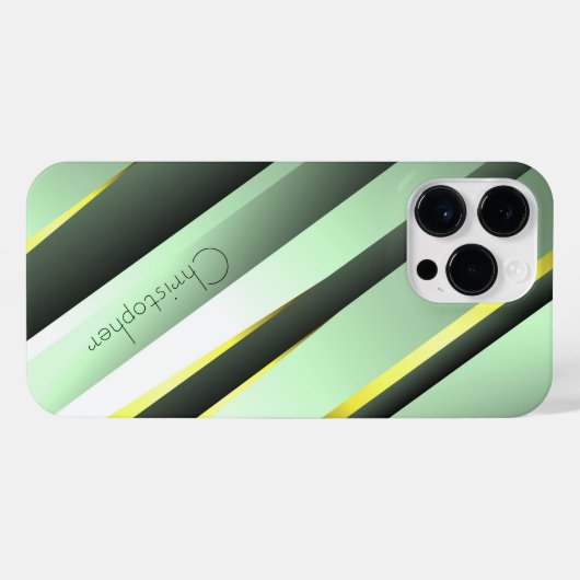Titanium-grüne Edelstahl-Printwerbung iPhone Hülle (Rückseite (Horizontal))