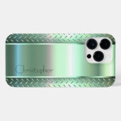 Titanium-grüne Edelstahl-Printwerbung iPhone Hülle (Rückseite (Horizontal))