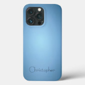 Titanium Light blue Stainless Steel Print Case-Mate iPhone Hülle (Rückseite)