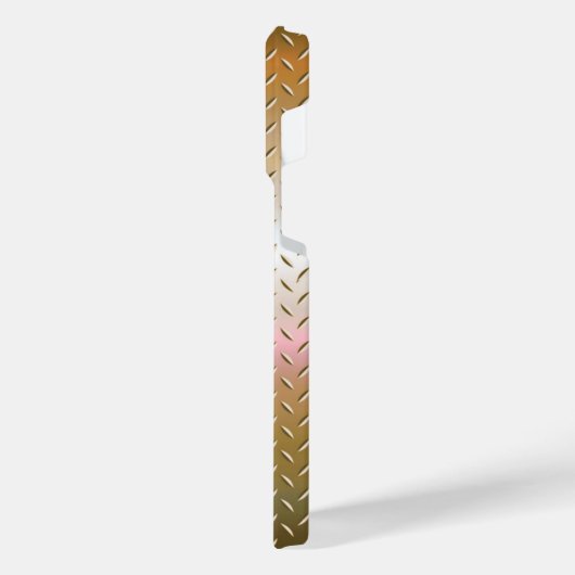 Titanium Orange Edelstahl-Print iPhone Hülle (Linke Seite)